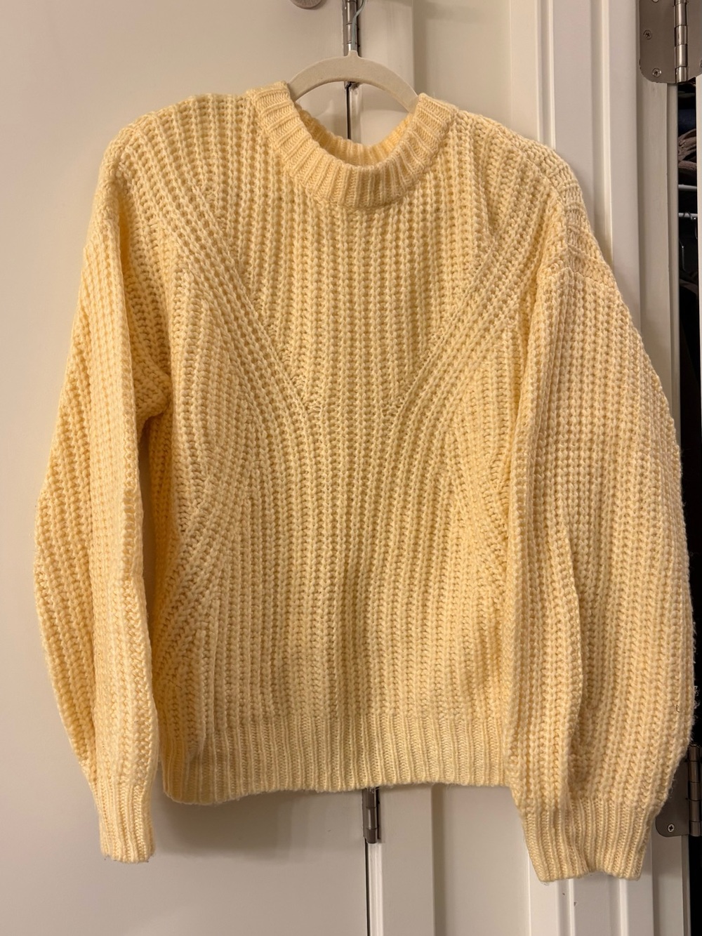 a new day Soft Yellow Chunky Knit Turtleneck Sweater